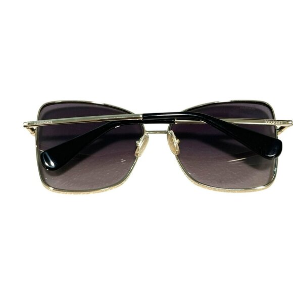 MaxMara Gold Rim Gradient Large Lens Butterfly Sunglasses 